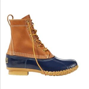 LL Bean Boots 8” (color: tan/navy)